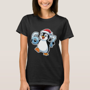 T-shirt 67 Chapeau de Père Noël de pingouin de Noël Annive