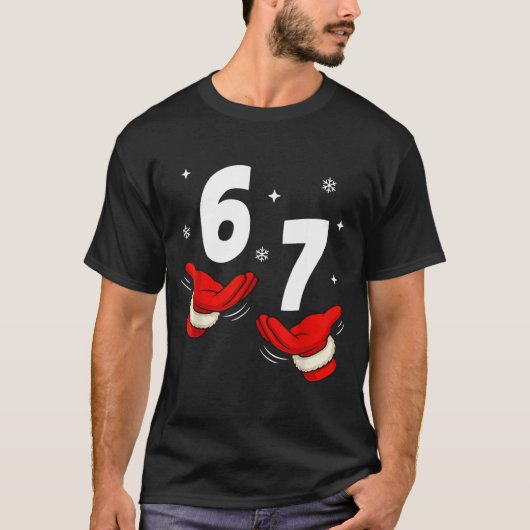 T-shirt 67 Christmas 6 7 Meme Hands 6-7 Pajamas Six Seven (Devant)