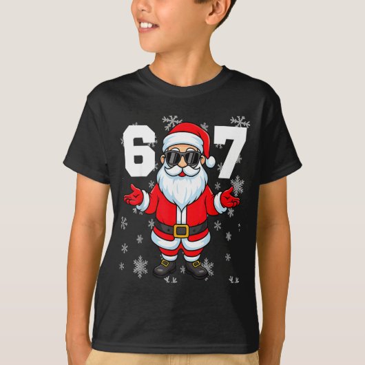 T-shirt 67 Christmas 6 7 Meme Pajamas 67 Bruh Slang (Devant)