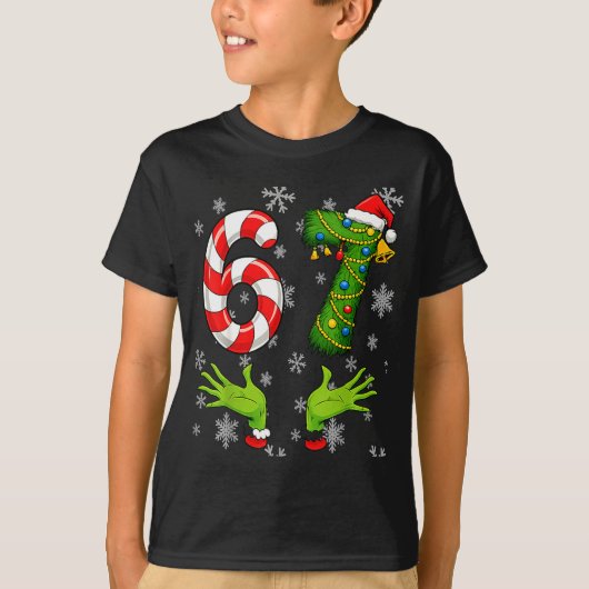 T-shirt 67 Christmas 6 7 Meme Pajamas 67 Bruh Slang  (Devant)