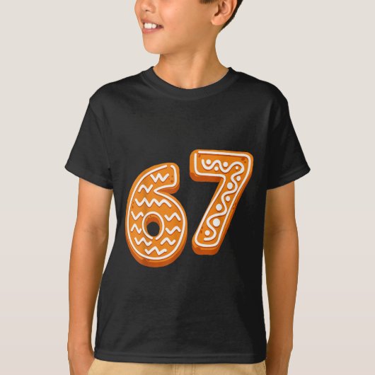 T-shirt 67 Christmas Funny 6 7 Gingerbread Six Seven Xmas  (Devant)