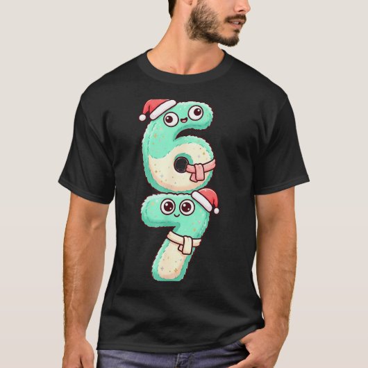 T-shirt 67 Christmas Kawaii Pastel Design  (Devant)