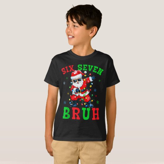T-shirt 67 Christmas Six Seven Bruh Meme Santa Dabbing Chr (Devant entier)