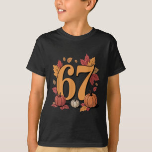 T-shirt 67 Conception de citrouille d'automne pour les fan