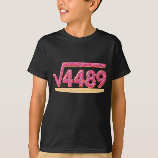 T-shirt 67 Crème glacée Carré de mème racine 4489 Mathe d' (Devant)
