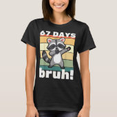 T-shirt 67 Days Of School Bruh Funny Meme Boys Kids Dabbin (Devant)