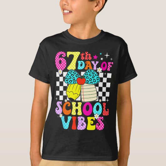 T-shirt 67 Days Of School Meme 100th Day Of School Vibes S (Devant)