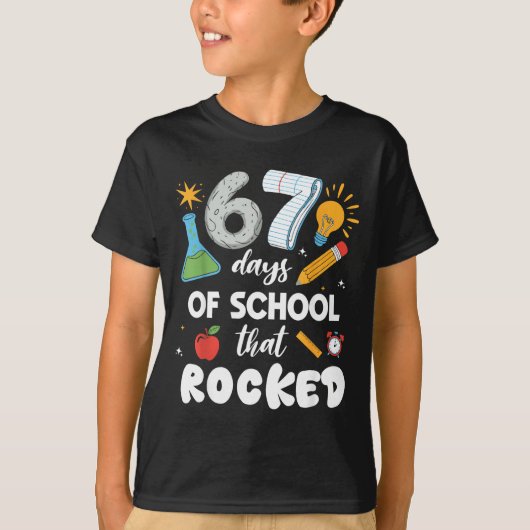 T-shirt 67 Days Of School That Rocked  (Devant)