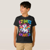 T-shirt 67 Days Smarter Unicorn Rainbow 67th Day Of School (Devant entier)