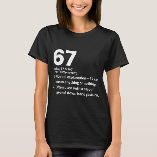 T-shirt 67 Définition Drôle Six Sept Mème 6 7 (Devant)