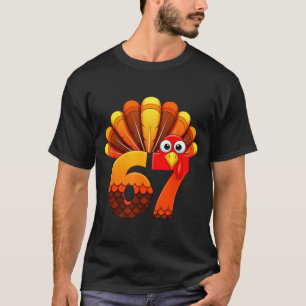 T-shirt 67 Déguisement de dinde drôle de Thanksgiving Six