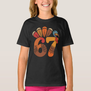 T-shirt 67 drôle de mème de dinde de Thanksgiving Six Seve