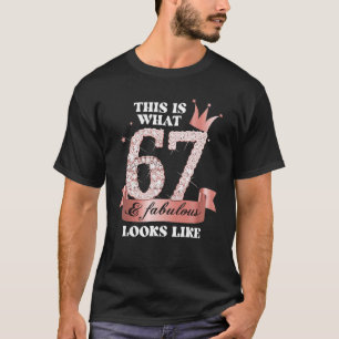 T-shirt 67 & Fabulous I Rose Et Black Party Group Candid