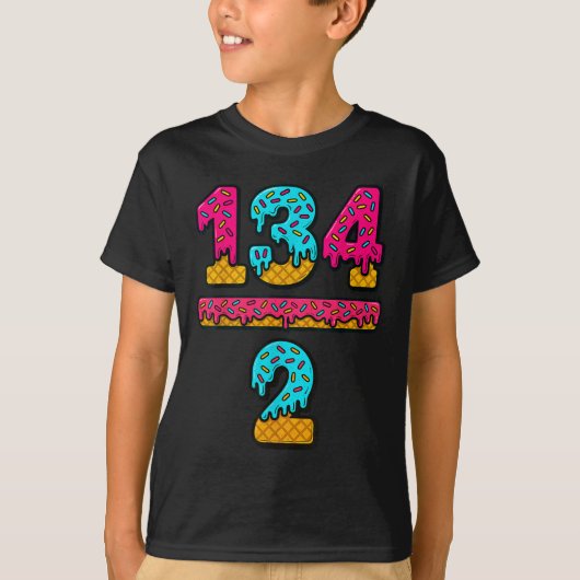 T-shirt 67 Glace Dégoulinante Mème Division Prof de Maths (Devant)