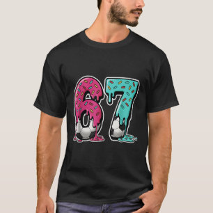 T-shirt 67 Glace qui Dégouline Football Argot Gen Alpha Si