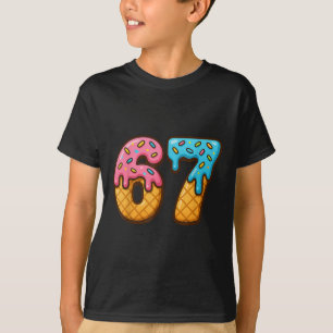 T-shirt 67 Glace qui dégouline Mème Drôle Six Sept Générat