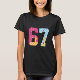 T-shirt 67 Glace qui dégouline Mème Six Sept Argot Gen Alp