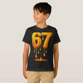 T-shirt 67 Gold Drip Six Seven Funny Meme (Devant entier)