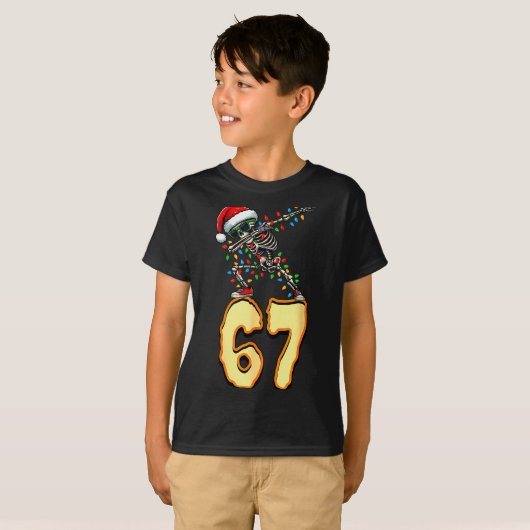 T-shirt 67 Halloween Meme 6 7 Numbers Six Seven Funny Kids (Devant entier)