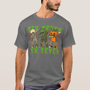 T-shirt 67 Halloween Meme Six Seven Dabbing Skeleton Zombi