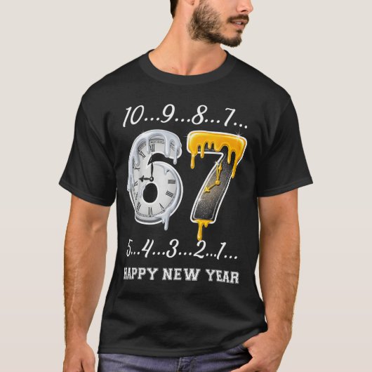 T-shirt 67 Happy New Year Six Seven Funny Countdown 2026 B (Devant)
