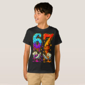 T-shirt 67 Ice Cream Drip Meme Funny Six Seven Gen Alpha S (Devant entier)