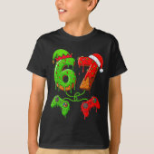 T-shirt 67 Ice Cream Drip Meme Gamer Six Seven Christmas B (Devant)