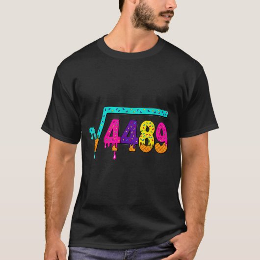 T-shirt 67 Ice Cream Drip Meme Square Root 4489 Slang Math (Devant)