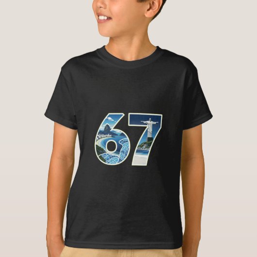 T-shirt 67 Illustrations de monuments de Rio (Devant)