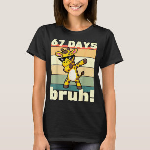 T-shirt 67 Jours D'école Bruh Drôle Mème Garçons Enfants D