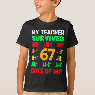 T-shirt 67 Jours D'école Enfants 67 Chemise Garçons 6 7 Ch