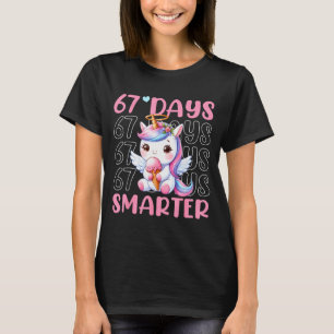 T-shirt 67 Jours Plus Intelligent Licorne Mignonne 67ème J