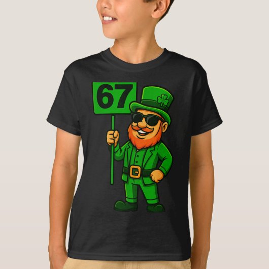 T-shirt 67 Leprechaun Six Seven Gen Meme Lucky Vibes St Pa (Devant)