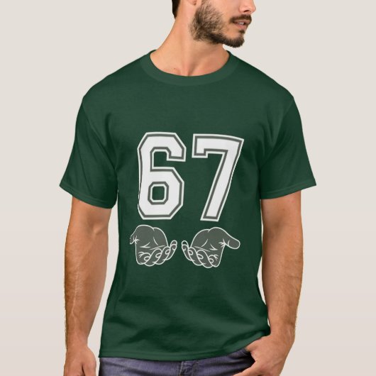 T-shirt 67 Main Drôle Six Sept Mème Génération Alpha (Devant)