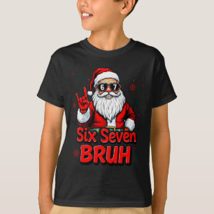 T-shirt 67 Meme 6 7 Noël drôle Santa Rock On Six Sept