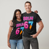 T-shirt 67 Meme 6 7 Numbers Ice Cream Six Seven Bruh Funny (Unisexe)