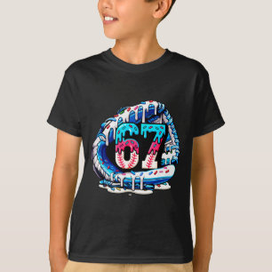 T-shirt 67 Meme Argot Gant de Baseball Drip Glace Six Se
