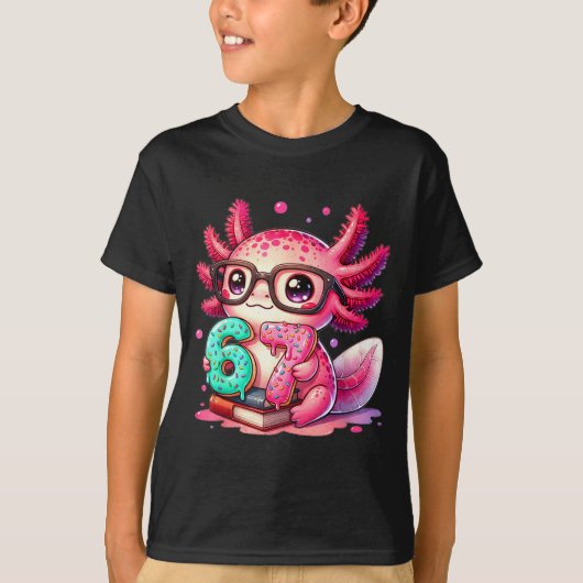 T-shirt 67 Meme Axolotl Funny Six Seven Axolotl Lover For  (Devant)