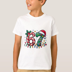 T-shirt 67 Meme de Noël Six Sept Xmas Drôle Garçons Filles