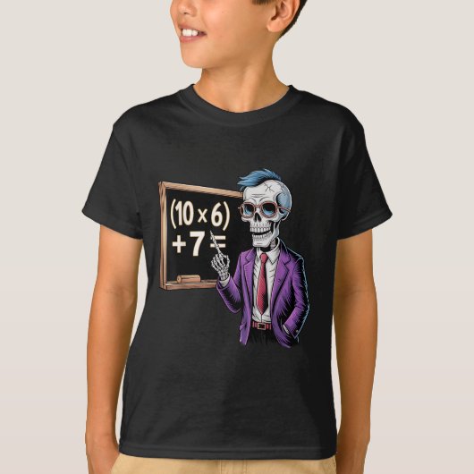 T-shirt 67 Mème de professeur de mathématiques Brainrot Si (Devant)