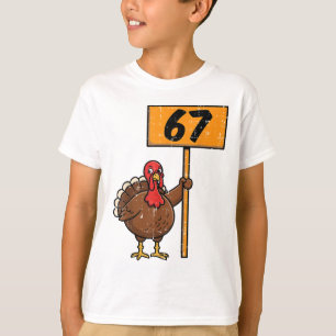T-shirt 67 Meme Dinde Blague Drôle Action de Grâce 6 7 Gar