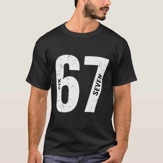 T-shirt 67 Mème drôle Six Sept Rétro (Devant)