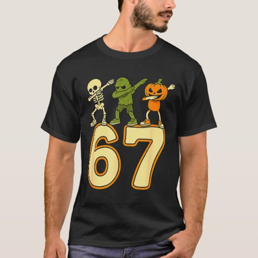 T-shirt 67 Meme Funny Halloween Numbers Six Seven Men Wome (Devant)