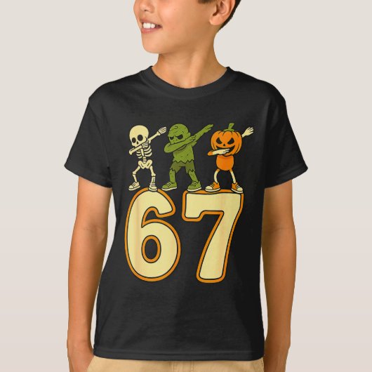 T-shirt 67 Meme Funny Halloween Numbers Six Seven Men Wome (Devant)