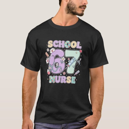 T-shirt 67 Meme Funny School Nurse Six Seven Meme Boys Gir (Devant)