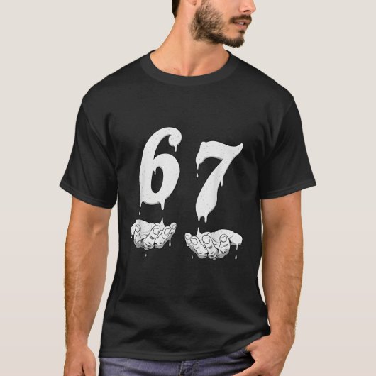 T-shirt 67 Meme Humour Numéro 6 7 (Devant)