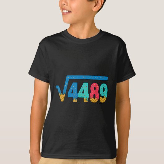 T-shirt 67 Meme Ice Cream Drip Square Root 4489 Slang Math (Devant)