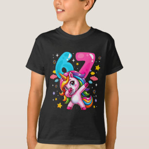 T-shirt 67 Meme Licorne Pour Filles Six Sept Meme Brainrot