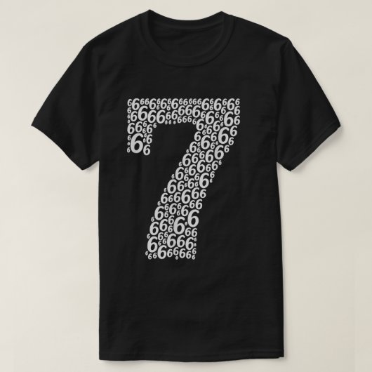 T-shirt 67 Mème Numéro Sept Fait de Six (Design devant)