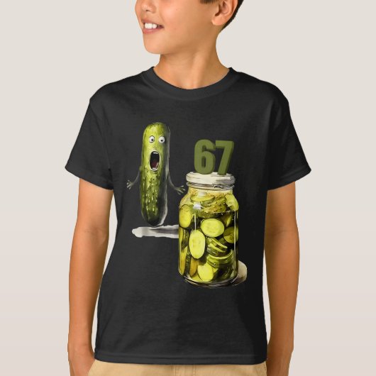 T-shirt 67 Meme Pickle Surprise dans un pot de Pickles tra (Devant)
